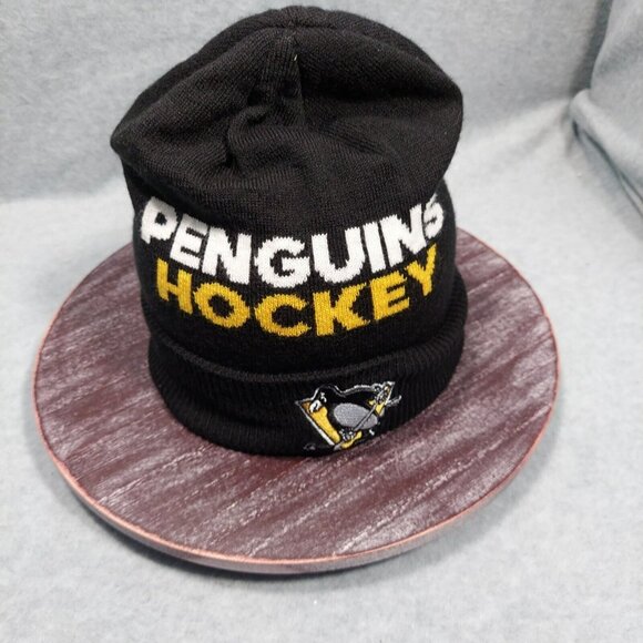 Pittsburgh Penguins Hockey Adidas  Beanie   One Size  Embroidered  NHL on Back - Picture 1 of 10
